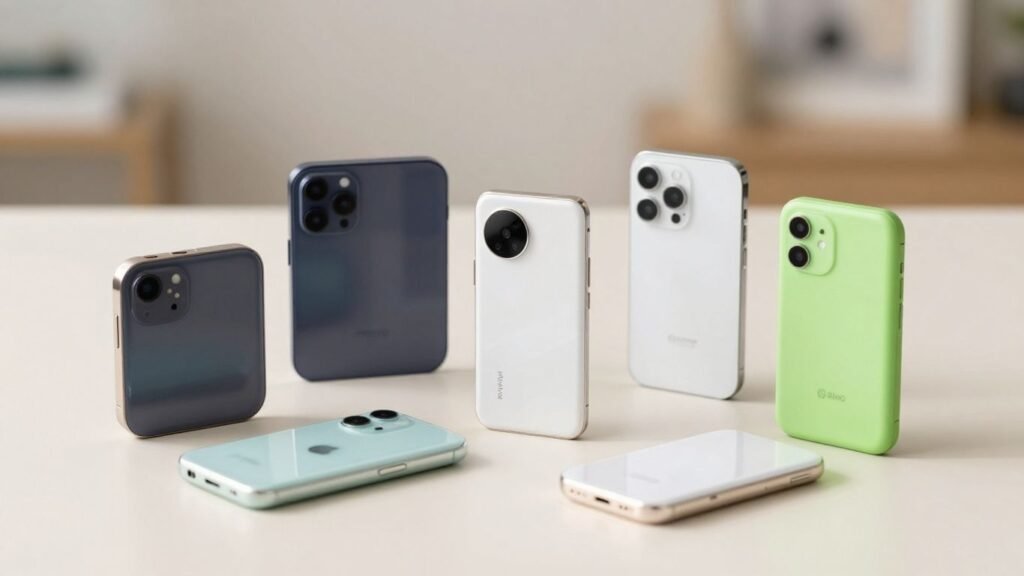 Five affordable tech gadgets displayed attractively.