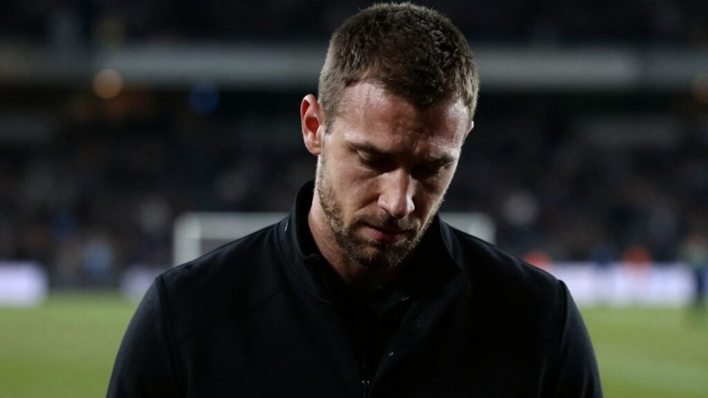 [Dom Taylor] looks down after failed drugs test, stripped of prize money.